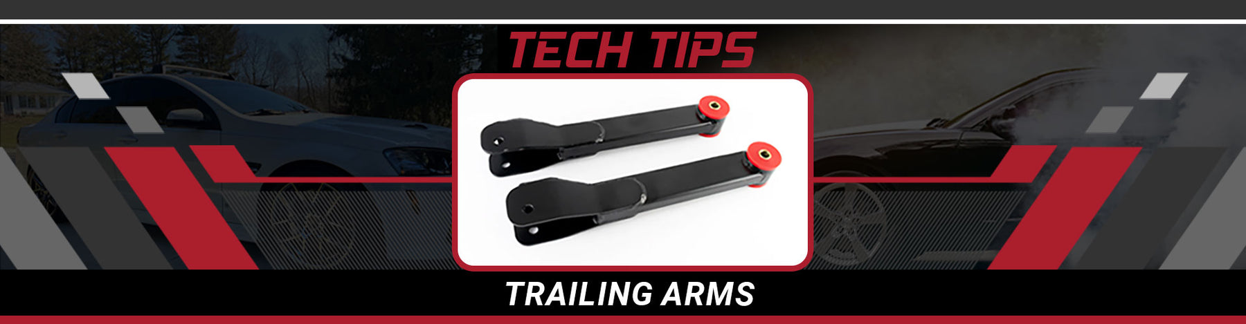 banner for video tech tips for installing trailing arms 