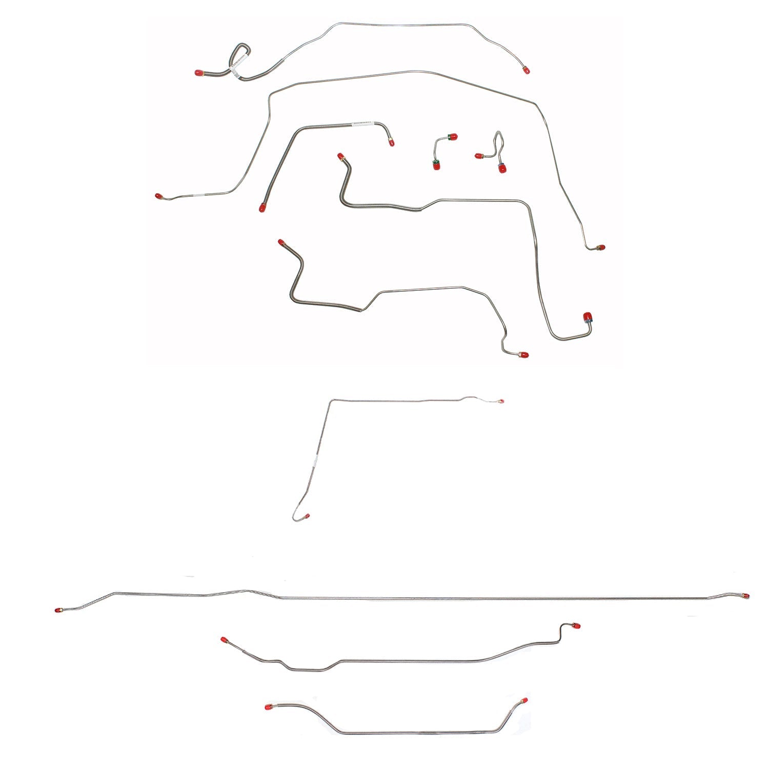 CBK0357SS- 1971-72 Chevy C10 / GM C1500, 2WD, Standard Brakes, Short Bed w/ Coil Springs, 5-lug Axle w/ Coil Springs; Stainless - SSTubes