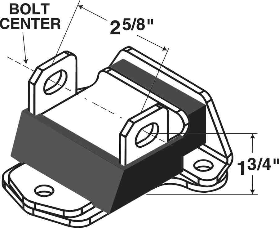 GM Motor Mount Dimensions diagram