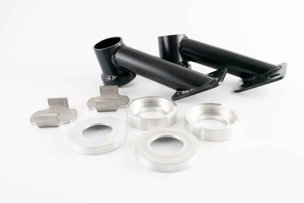 angled view 2015-2020 Ford Mustang Rear Cradle Lockout | GF-MCL15