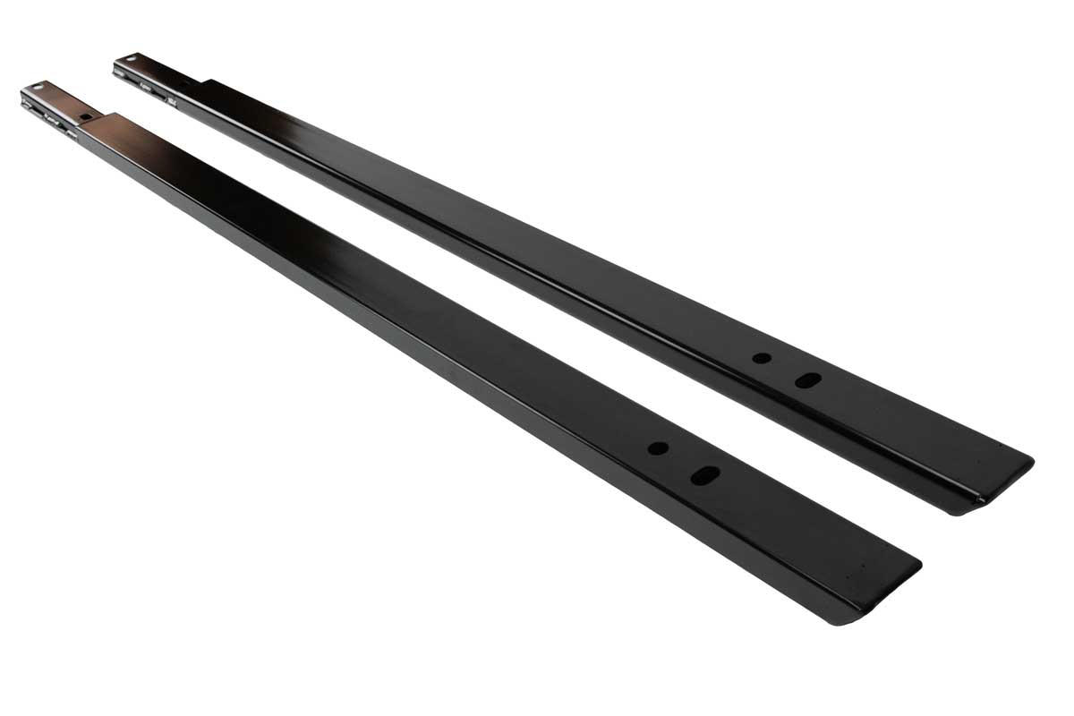 angled view S550/S650 Mustang Convertible Chassis Jacking Rails | GF-MJB15-C