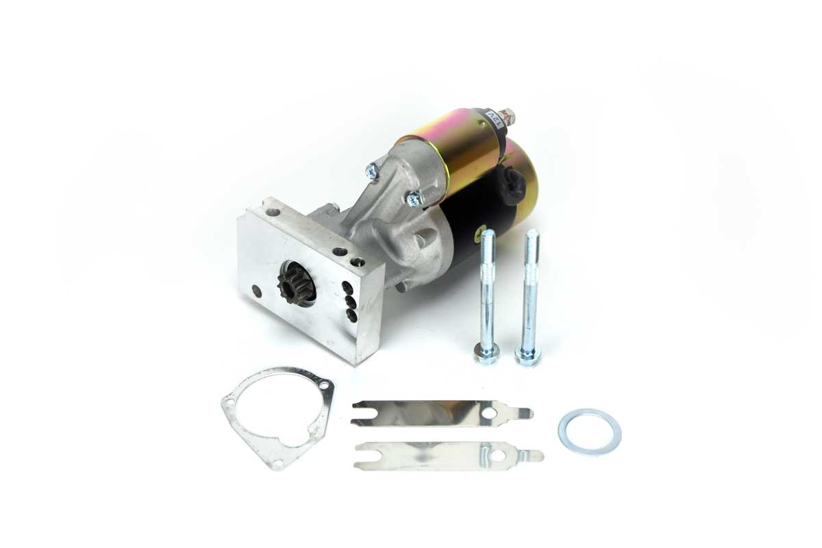 Chevy Big/Small Block Hi-Torque Mini Starter | GF-MS-SBC and installation hardware
