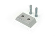 angled view GM Transmission Mount Spacer Block 1" Height | GF-SPR1-01 with mounting hardware