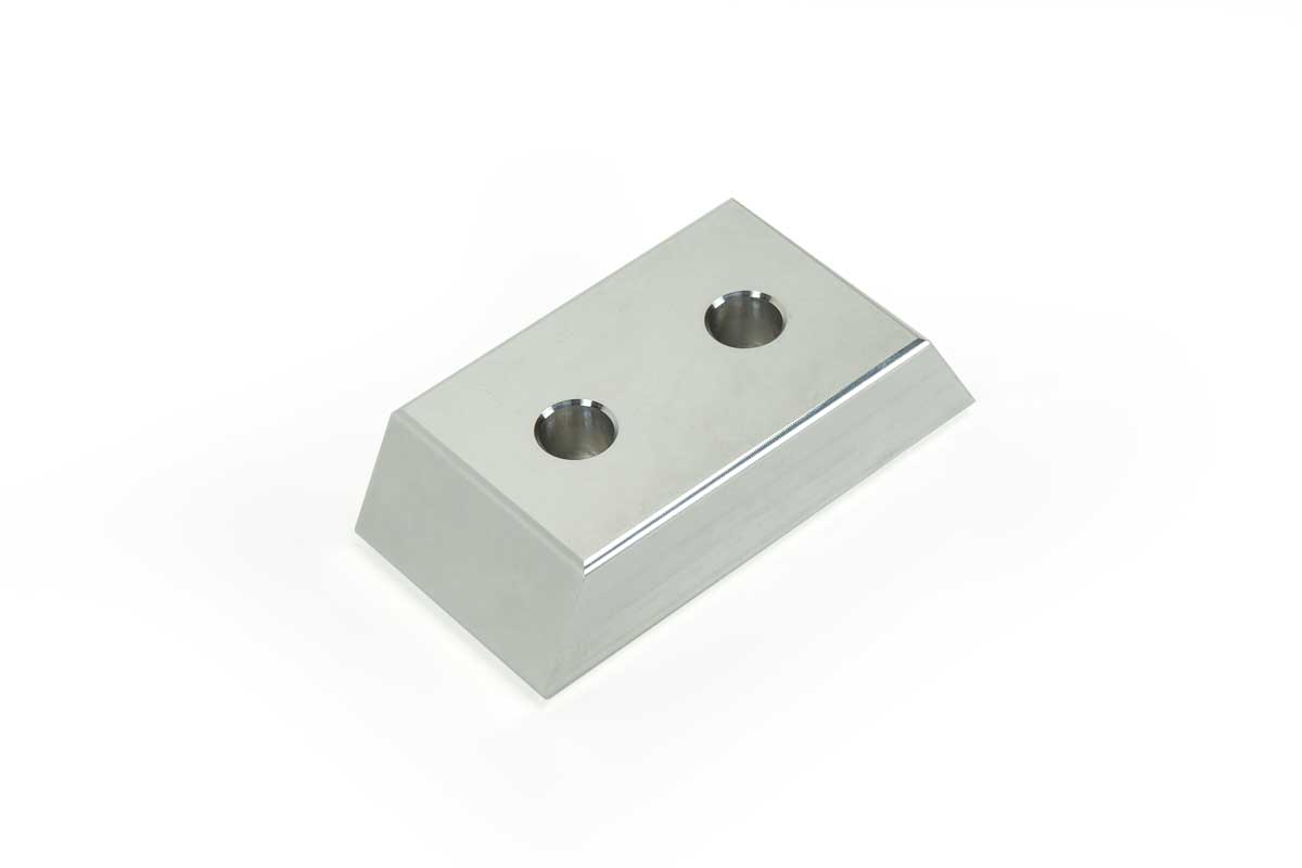 angled view GM Transmission Mount Spacer Block 1" Height | GF-SPR1-01