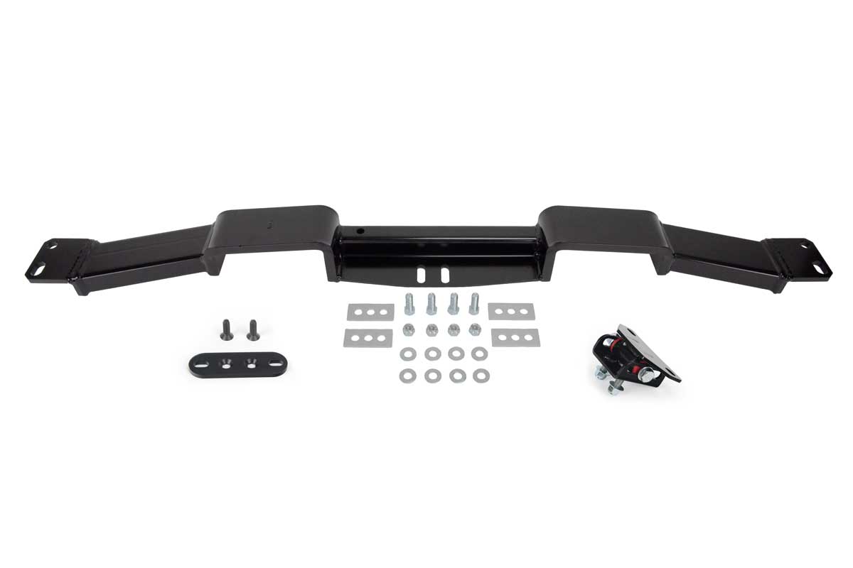 68-72 lemans, chevelle, gto, GS transmission crossmember with trans mount,  trans mount adapter, and mounting hardware