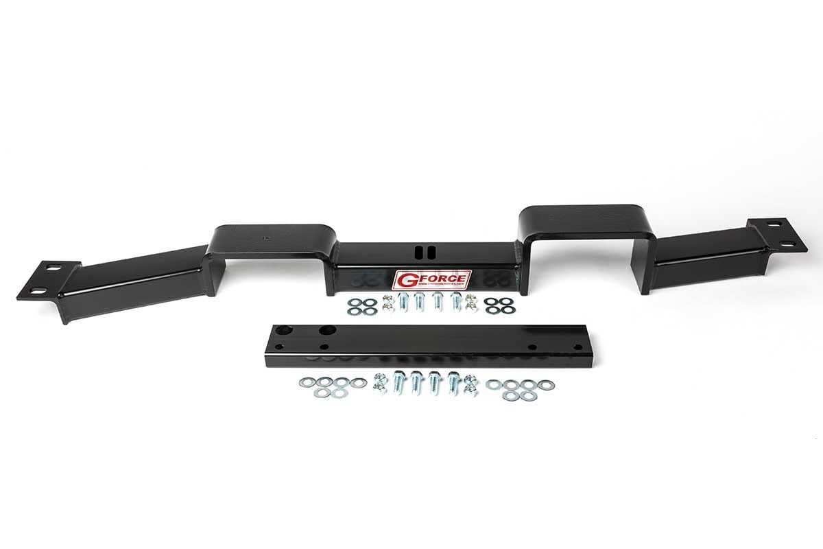 RCG-400 transmission crossmember with extension plate and mounting hardward.