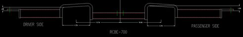 RCBE-700 exhaust clearance dimensions diagram