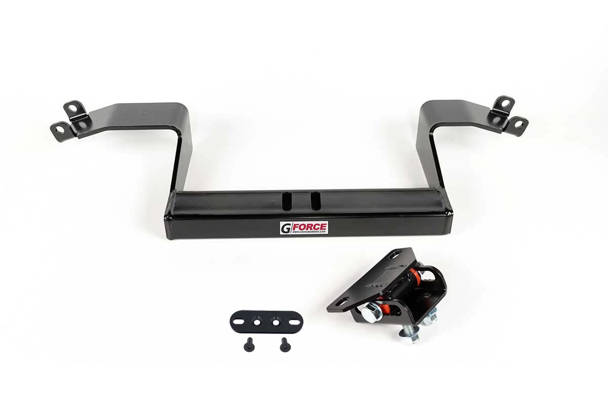 chevy II, nova transmission x body crossmember with adjustable transmission mount and trans mount adapter